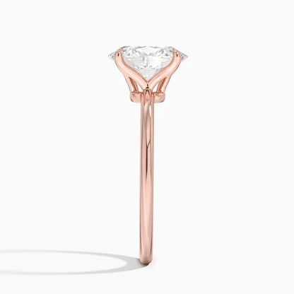 The Adeline - Oval Lab Grown Diamond Solitaire Engagement Ring - Novelle Vow