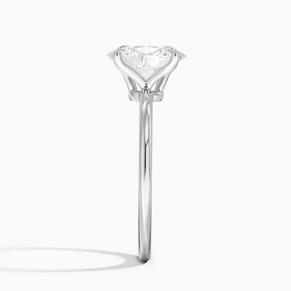 The Adeline - Oval Lab Grown Diamond Solitaire Engagement Ring - Novelle Vow