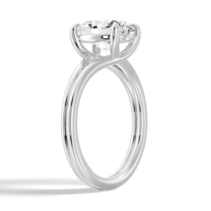 The Bronte - Lab Grown Oval Diamond Split Shank Engagement Ring - Novelle Vow