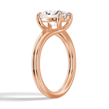 The Bronte - Lab Grown Oval Diamond Split Shank Engagement Ring - Novelle Vow