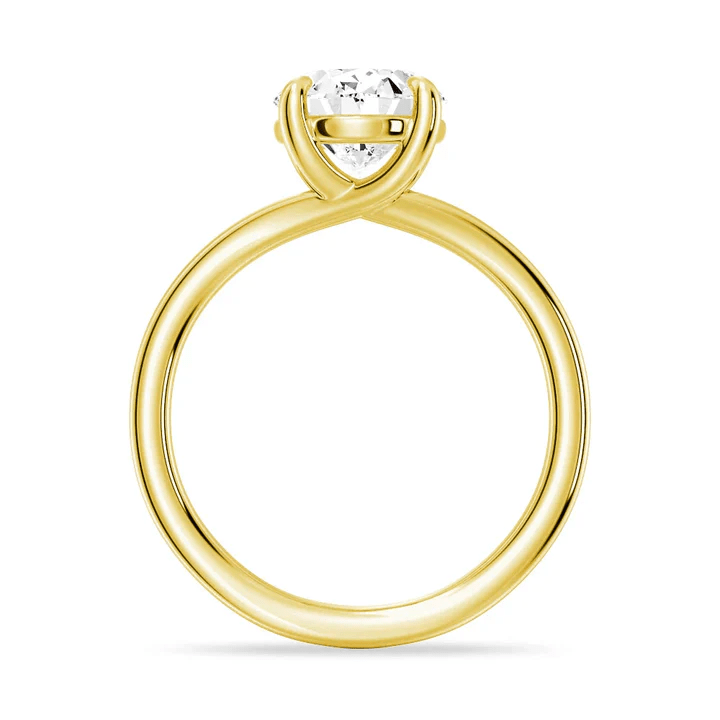 The Bronte - Lab Grown Oval Diamond Split Shank Engagement Ring - Novelle Vow