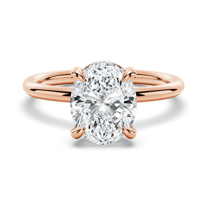 The Clara - Oval Cut Lab Grown Diamond Solitaire Engagement Ring - Novelle Vow