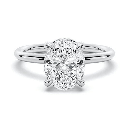 The Clara - Oval Cut Lab Grown Diamond Solitaire Engagement Ring - Novelle Vow