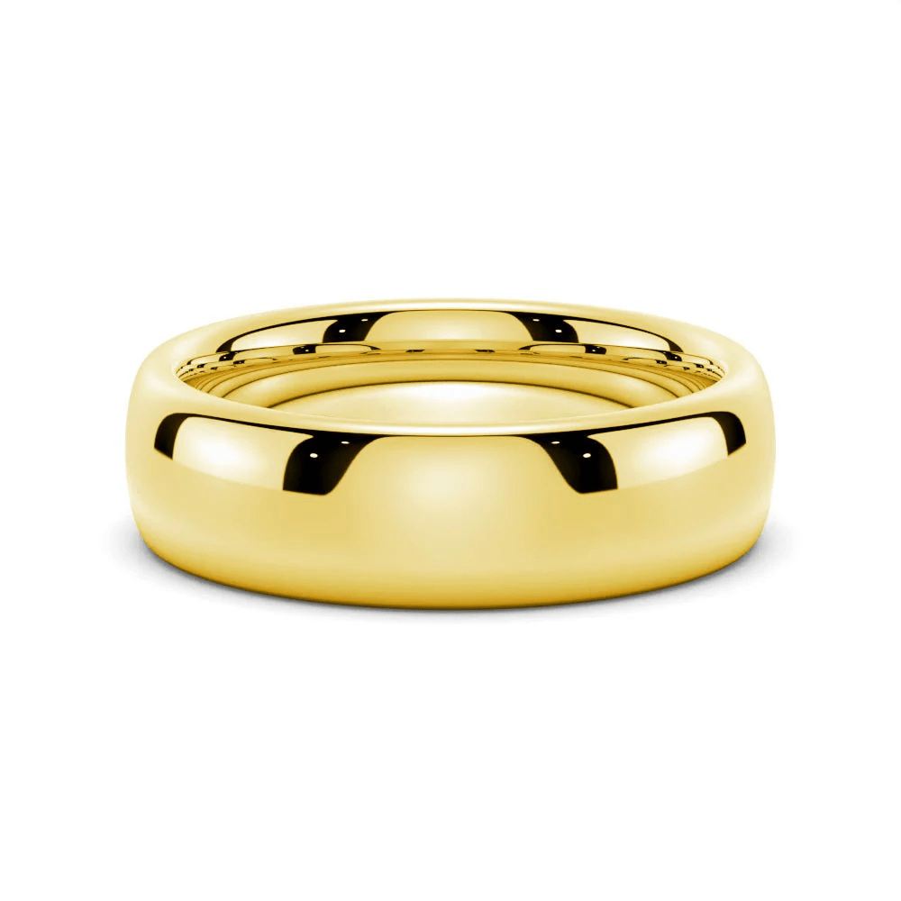 The Classic 6mm - High Polished Men's Wedding Band (Dome Profile) - Novelle Vow