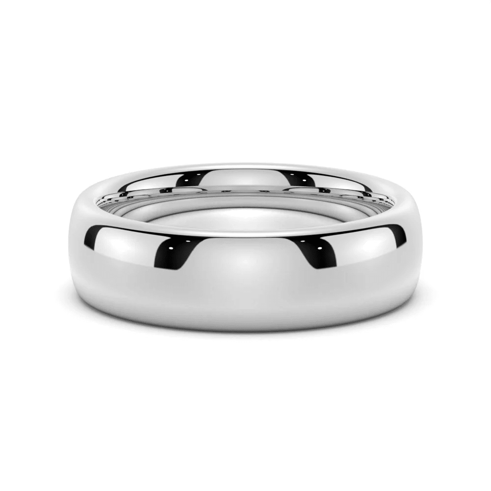 The Classic 6mm - High Polished Men's Wedding Band (Dome Profile) - Novelle Vow