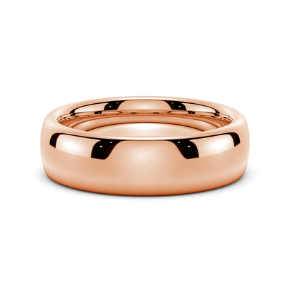 The Classic 6mm - High Polished Men's Wedding Band (Dome Profile) - Novelle Vow
