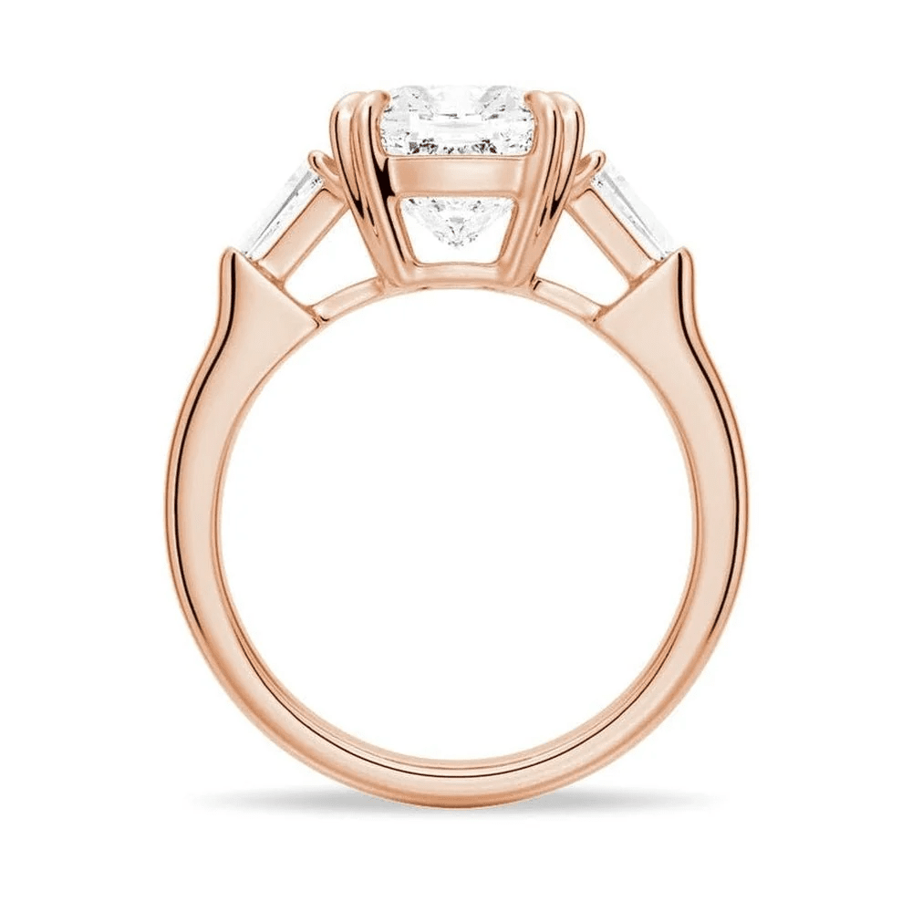 The Eleanor - Lab Grown Cushion Diamond Three Stone Engagement Ring - Novelle Vow