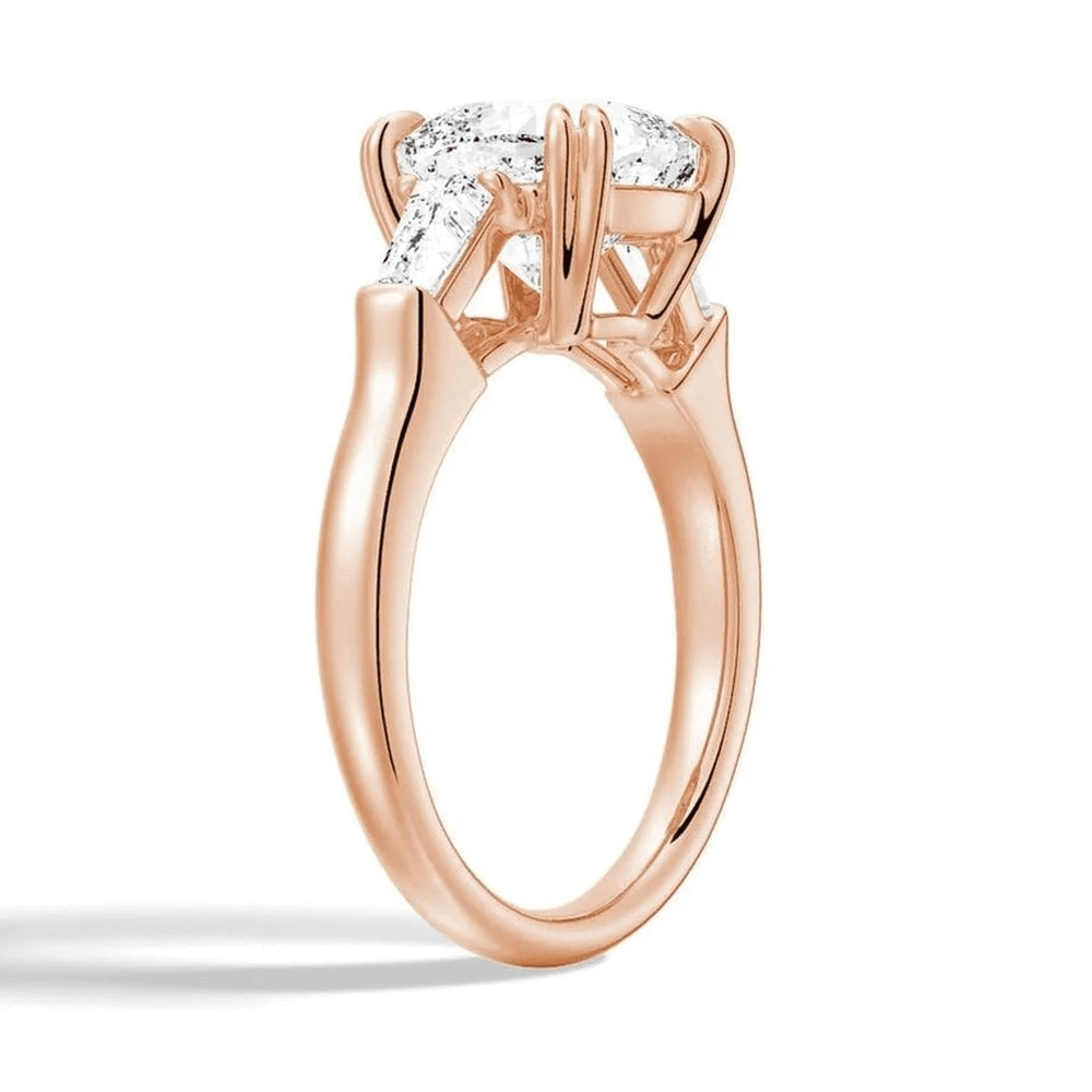 The Eleanor - Lab Grown Cushion Diamond Three Stone Engagement Ring - Novelle Vow