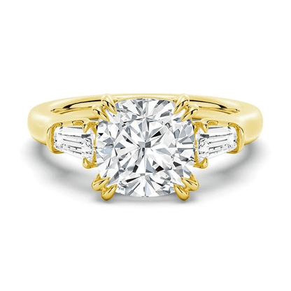 The Eleanor - Lab Grown Cushion Diamond Three Stone Engagement Ring - Novelle Vow