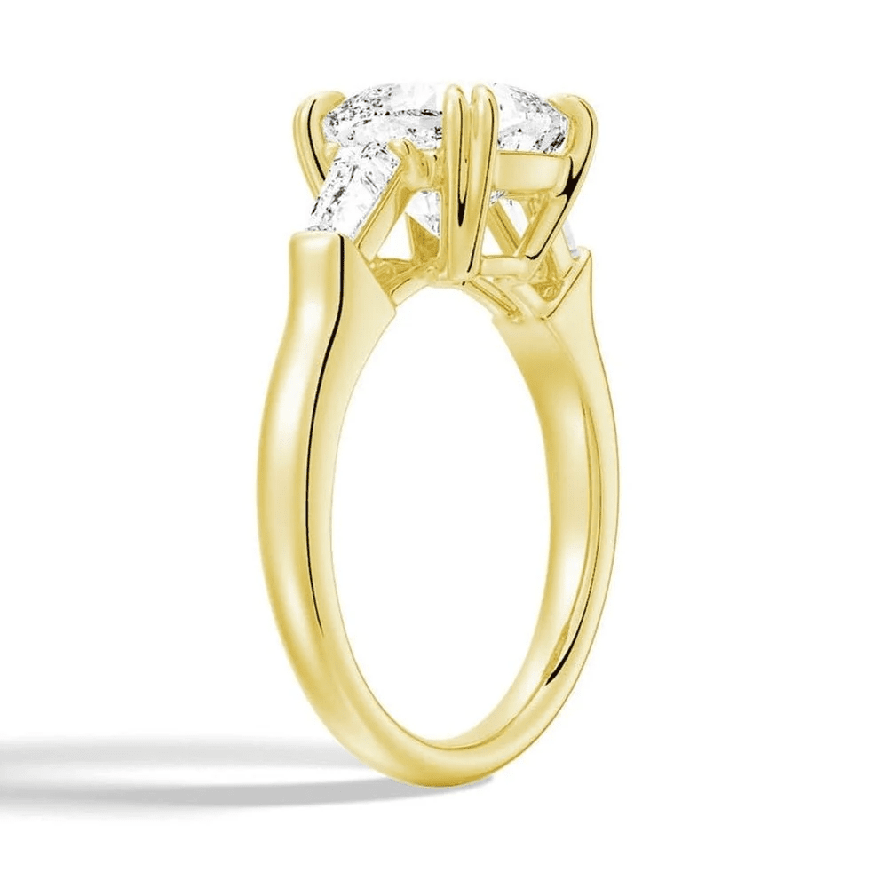 The Eleanor - Lab Grown Cushion Diamond Three Stone Engagement Ring - Novelle Vow