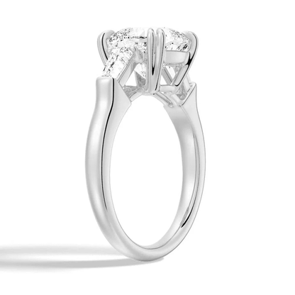 The Eleanor - Lab Grown Cushion Diamond Three Stone Engagement Ring - Novelle Vow