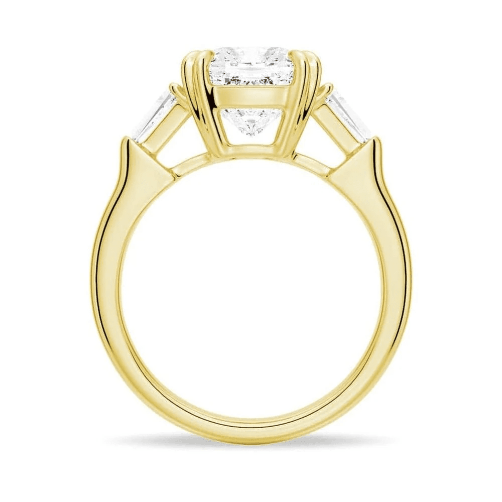The Eleanor - Lab Grown Cushion Diamond Three Stone Engagement Ring - Novelle Vow