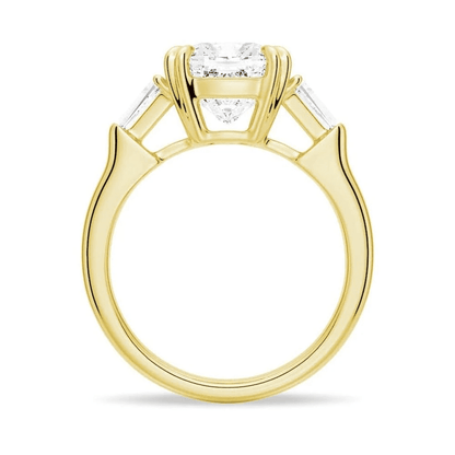 The Eleanor - Lab Grown Cushion Diamond Three Stone Engagement Ring - Novelle Vow