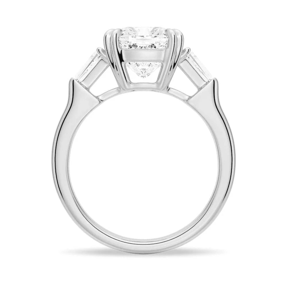 The Eleanor - Lab Grown Cushion Diamond Three Stone Engagement Ring - Novelle Vow