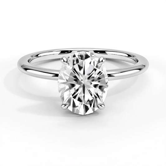 The Elizabeth - Lab Grown Oval Diamond Solitaire Engagement Ring - Novelle Vow
