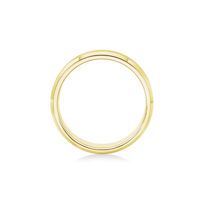 The Maverick - 7mm Brushed Finish Men's Wedding Band with Beveled Edges - Novelle Vow