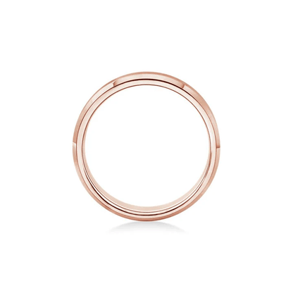 The Maverick - 7mm Brushed Finish Men's Wedding Band with Beveled Edges - Novelle Vow