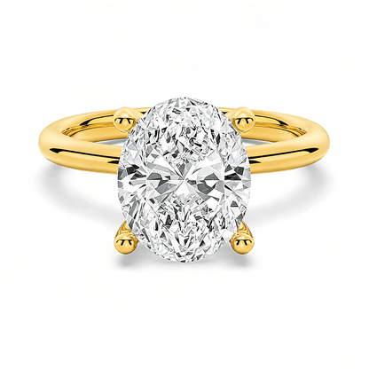 The Olivia - Oval Cut Moissanite Solitaire Engagement Ring - Novelle Vow