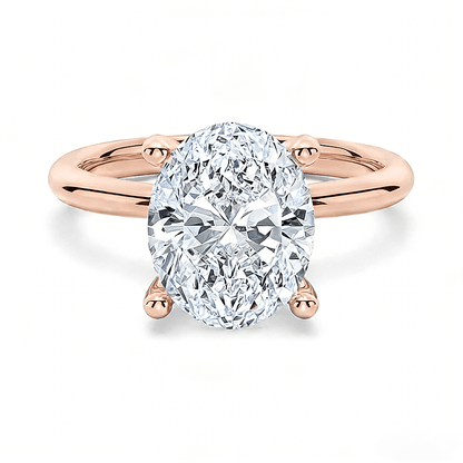 The Olivia - Oval Cut Moissanite Solitaire Engagement Ring - Novelle Vow