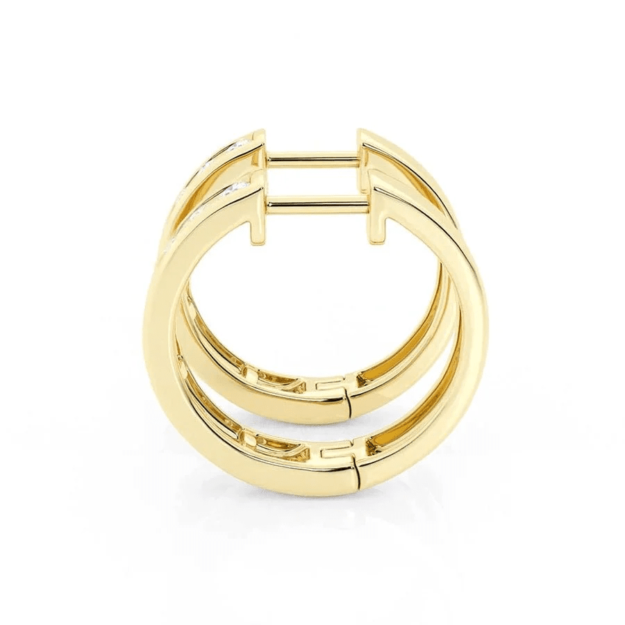 The Strand - Classic Channel Set Moissanite Hoop Earrings - Novelle Vow