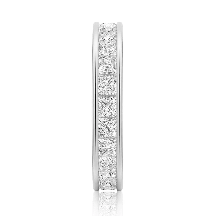 The Strand – Princess Cut Channel Set Eternity Wedding Band - Novelle Vow