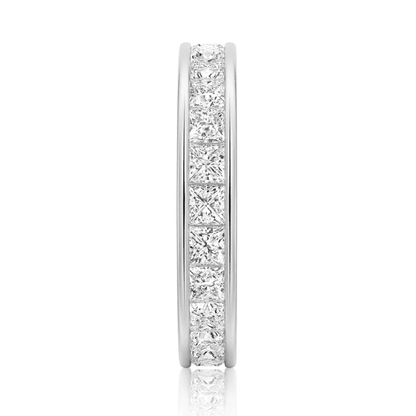 The Strand – Princess Cut Channel Set Eternity Wedding Band - Novelle Vow