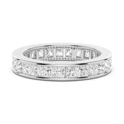 The Strand – Princess Cut Channel Set Eternity Wedding Band - Novelle Vow