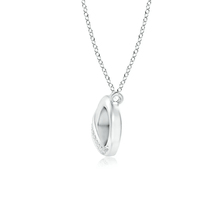The Swan - Pavé Set Moissanite Infinity Necklace - Novelle Vow