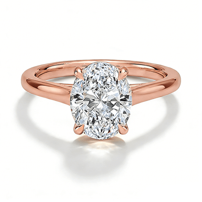 The Sydney - 4 Prong Oval Solitaire Moissanite Engagement Ring - Novelle Vow