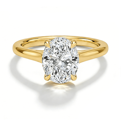 The Sydney - 4 Prong Oval Solitaire Moissanite Engagement Ring - Novelle Vow