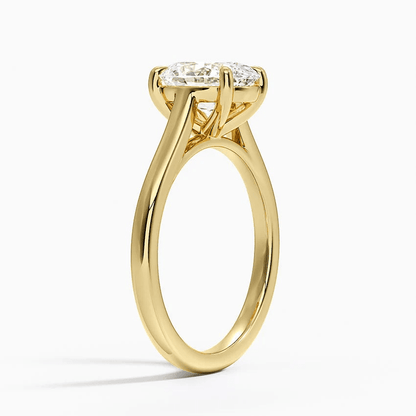 The Sydney - 4 Prong Oval Solitaire Moissanite Engagement Ring