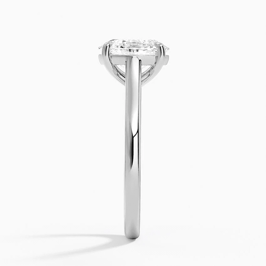 The Sydney - 4 Prong Oval Solitaire Moissanite Engagement Ring