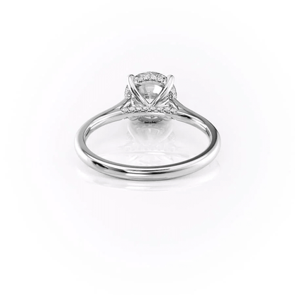 The Victoria - Round Lab Grown Diamond Hidden Halo & Pave Bridge Engagement Ring - Novelle Vow