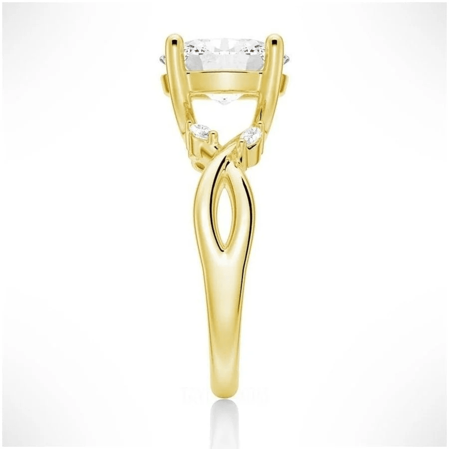 The Willow - Nature Inspired Oval Moissanite Engagement Ring - Novelle Vow