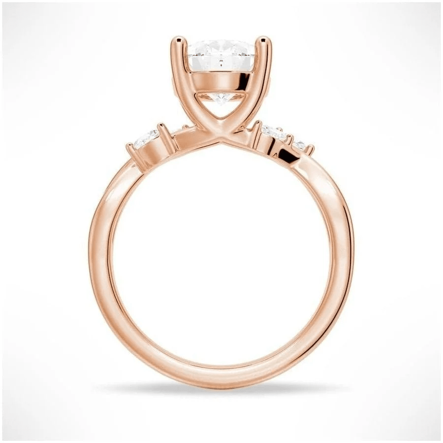 The Willow - Nature Inspired Oval Moissanite Engagement Ring - Novelle Vow