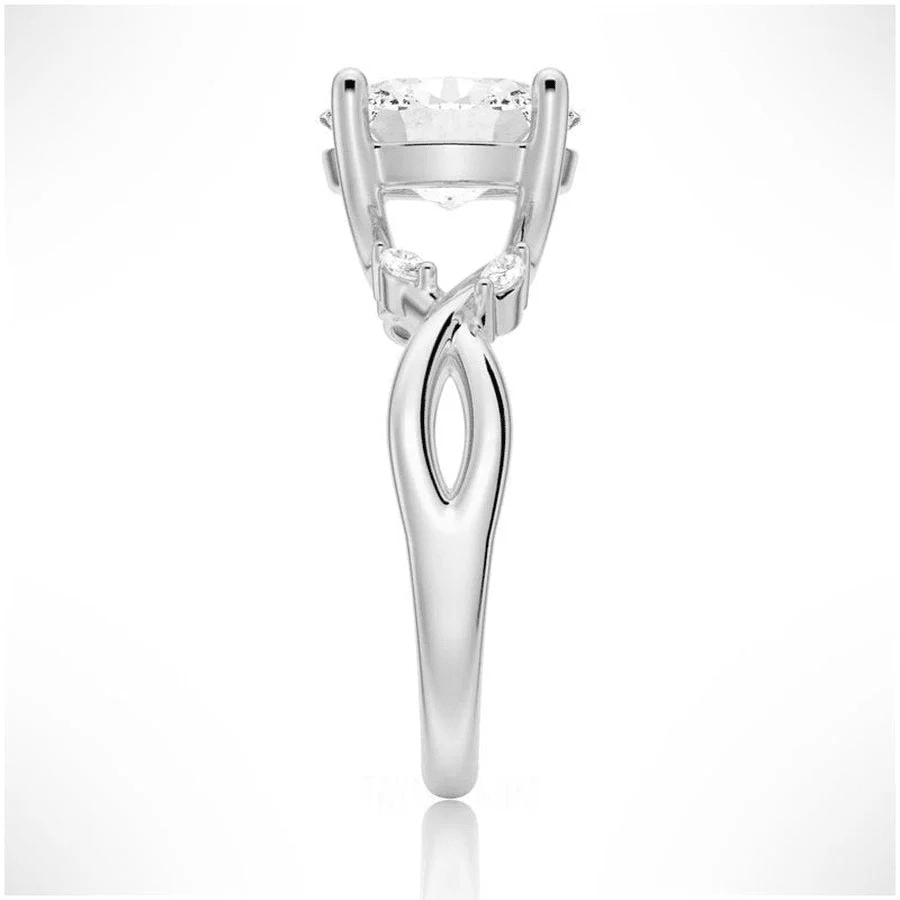 The Willow - Nature Inspired Oval Moissanite Engagement Ring - Novelle Vow