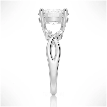 The Willow - Nature Inspired Oval Moissanite Engagement Ring - Novelle Vow