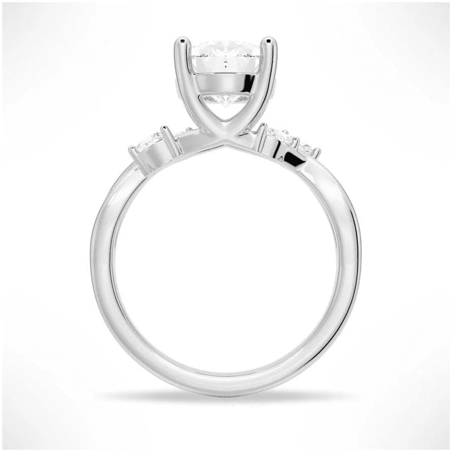 The Willow - Nature Inspired Oval Moissanite Engagement Ring - Novelle Vow