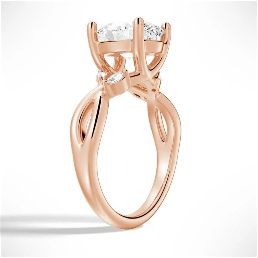The Willow - Nature Inspired Oval Moissanite Engagement Ring - Novelle Vow