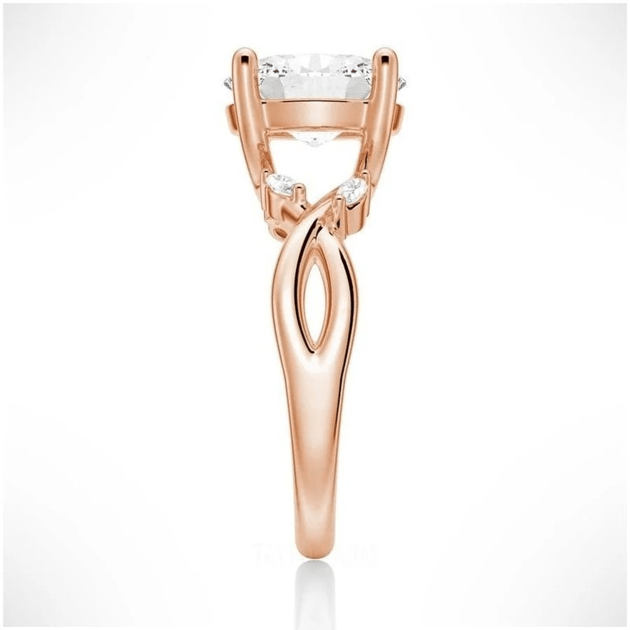 The Willow - Nature Inspired Oval Moissanite Engagement Ring - Novelle Vow