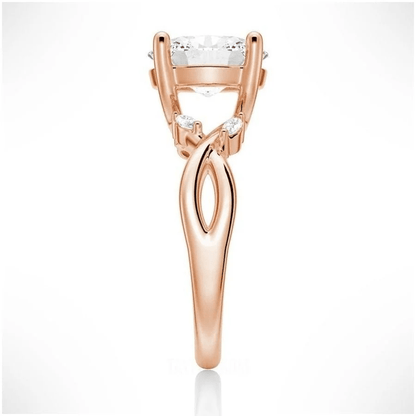 The Willow - Nature Inspired Oval Moissanite Engagement Ring - Novelle Vow