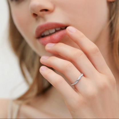 Twisted Braided Moissanite Wedding Band - Novelle Vow