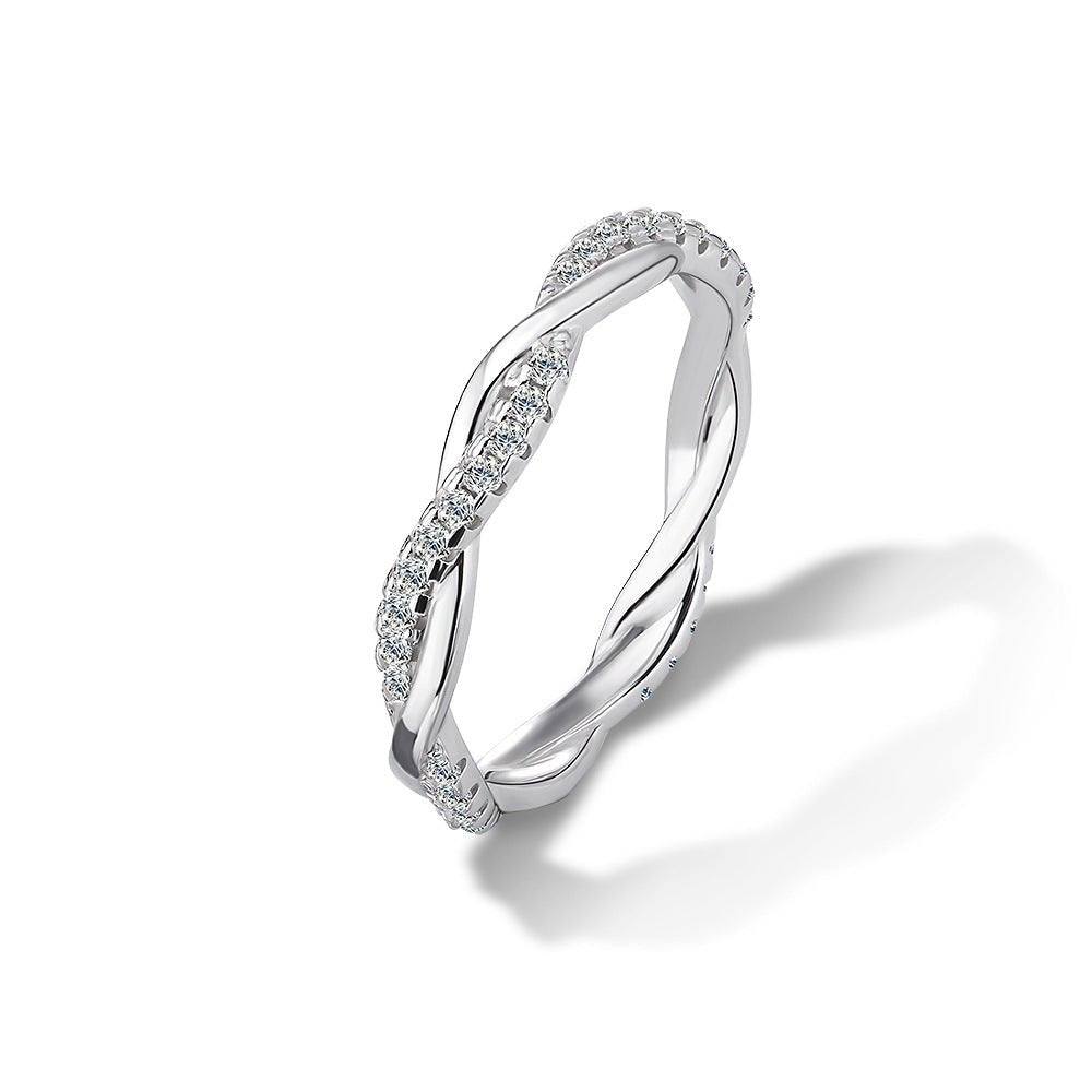Twisted Braided Moissanite Wedding Band - Novelle Vow