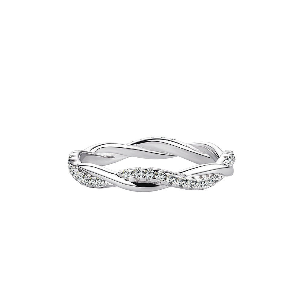 Twisted Braided Moissanite Wedding Band - Novelle Vow