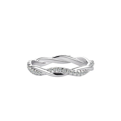 Twisted Braided Moissanite Wedding Band - Novelle Vow