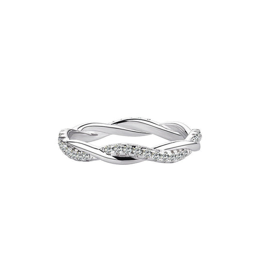 Twisted Braided Moissanite Wedding Band - Novelle Vow
