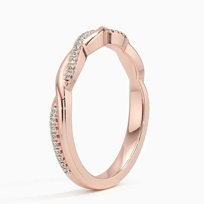 Twisted Pavé Moissanite Wedding Band - Novelle Vow