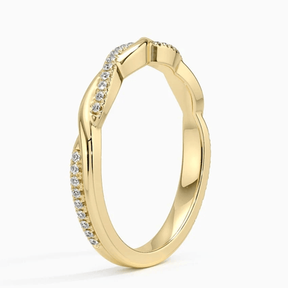 Twisted Pavé Moissanite Wedding Band - Novelle Vow