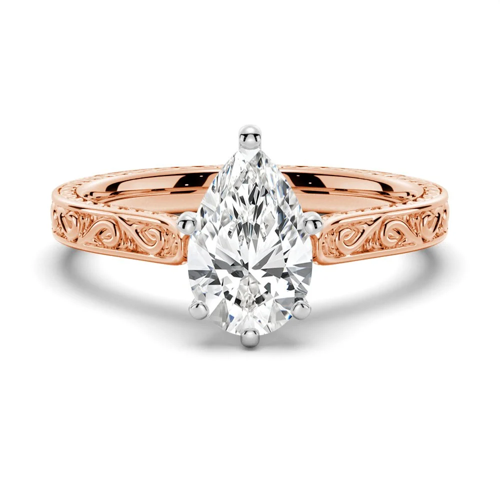 vintage-milgrain-pear-moissanite-engagement-ring-rose-gold-top
